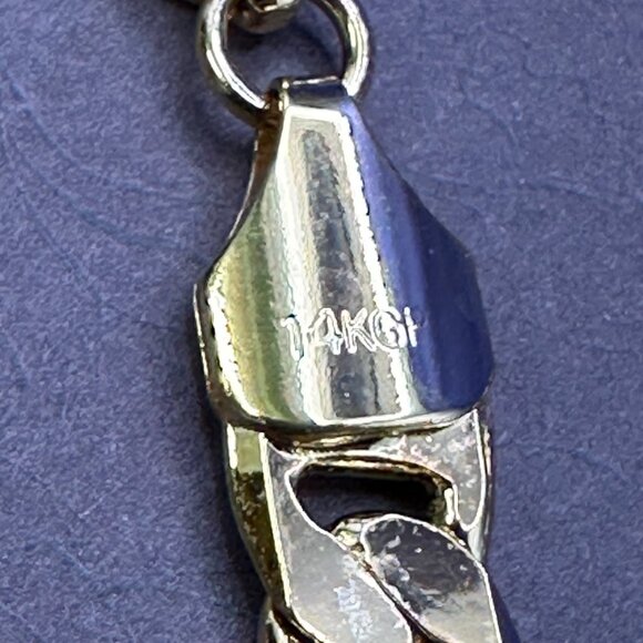 14KGP Mariner Link Chain Necklace Unisex Gold-Plated - Picture 12 of 14